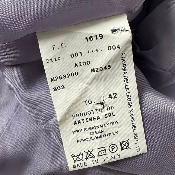 Emporio Armani Purple Wool & Cashmere Blend Women's Blazer Size 42 or 10 | 53-14 - Picture 6 of 8